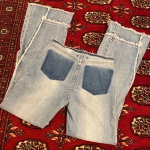 Vintage LondonJean raw hem bell bottoms